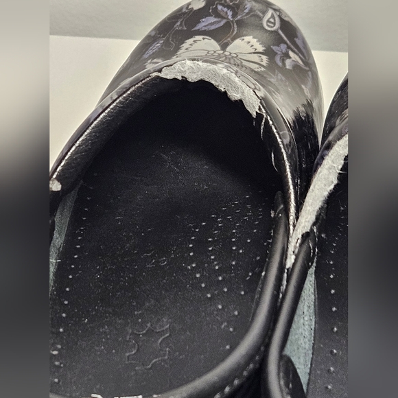 Dansko Women's Metallic Floral Print Slip-On Shoes,  Sz 37, US  Sz 6.5-7 - Picture 11 of 12